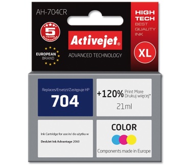 Activejet ink for Hewlett Packard No.704 CN693AE
