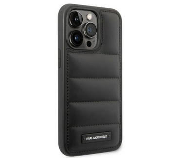 Karl Lagerfeld Quilted Puffy Case - iPhone 15 Pro (6.1") - Zwart Zwart