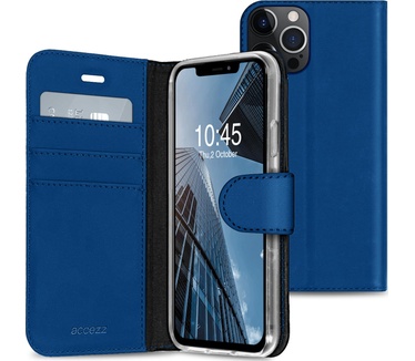 Accezz Wallet Softcase Bookcase iPhone 13 Pro - Donkerblauw
