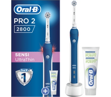 Oral-B Pro 2 2800 Elektrische Tandenborstel Powered By Braun + Gum Purify Tandpasta