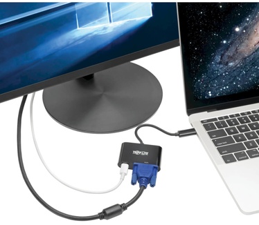 Tripp-Lite USB C to VGA Adapter Zwart