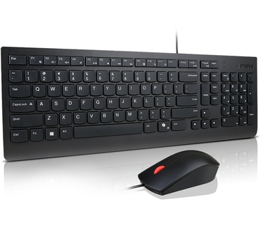 Lenovo Essential Wired Combo Black US Euro