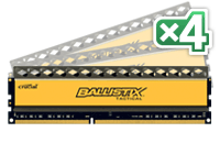 Crucial Ballistix Tactical Crucial 32GB (8GBx4) DDR3 1600 MHz (PC3-12800) CL8 1.5V Ballistix Tactical