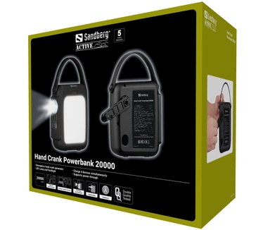 Sandberg Hand Crank Powerbank 20000