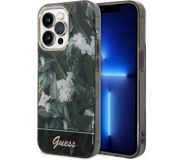 Guess Jungle Back Case - Apple iPhone 14 Pro (6.1") - Groen Groen
