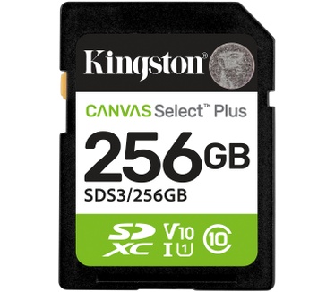 Kingston 256GB SDXC Canvas Select Plus Gen3 150MB/s C10 UHS-I U1 V10