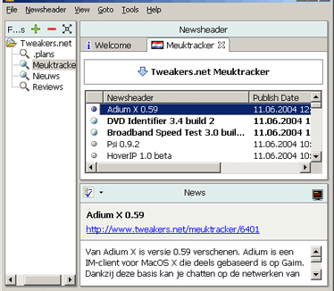 RSSOwl screenshot