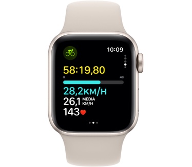 Apple Watch SE (2023), 40mm, GPS, Sportbandje S/M Beige (Beige)