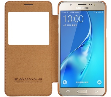 Nillkin Qin PU Leather Book Case Samsung Galaxy J7 (2016) - Bruin Bruin