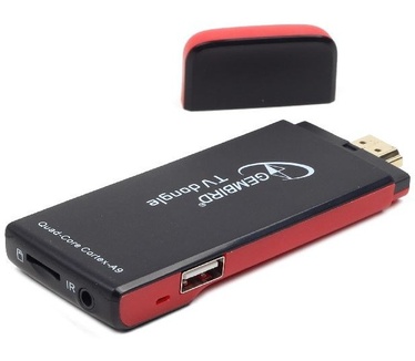 Gembird SMP-TVD-002 HDMI SmartTV Dongle with Bluetooth-Function and Quad-Core Processor (1,8GHz, Android 4.2, 1GB RAM) Black 8GB