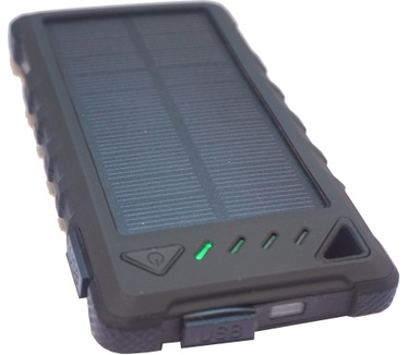 SunChargers.eu Smart 8.000 mAh Solar Powerbank Zwart
