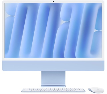 Apple iMac 2024 M4 8-core CPU, 8-core GPU, 16GB ram, 256GB opslag, Azerty FR, Blauw, Gigabit Ethernet