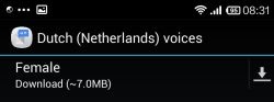 Nederlands in Google tts