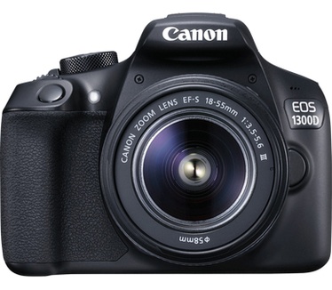 Canon EOS 1300D + EF-S 18-55mm f/3.5-5.6 DC III Zwart