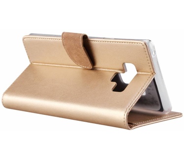 Luxe Lederen Bookcase hoesje voor de Samsung Galaxy Note 9 - Goud (Samsung Galaxy Note 9) Goud