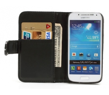 Kees KEES Glitter Portemonnee Hoesje Samsung Galaxy S4 Mini - Zwart