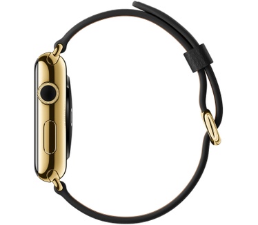 Apple Watch Edition (klassieke geelgoudengesp, 42mm) Zwart (Zwart)