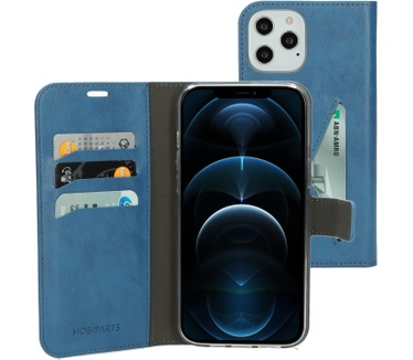 Mobiparts Classic Wallet Case Apple iPhone 12 Pro Max Steel Blue
