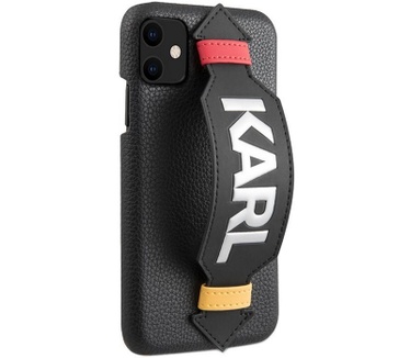 Karl Lagerfeld Strap Hard Case - Apple iPhone 11 (6.1") - Zwart  Zwart