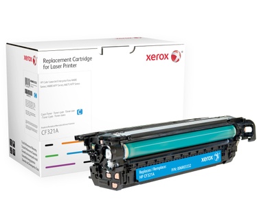 Xerox Cyaan toner cartridge. Gelijk aan HP CF321A. Compatibel met HP Colour LaserJet M680