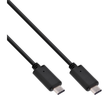 InLine USB C/USB C, 0.5 m Zwart