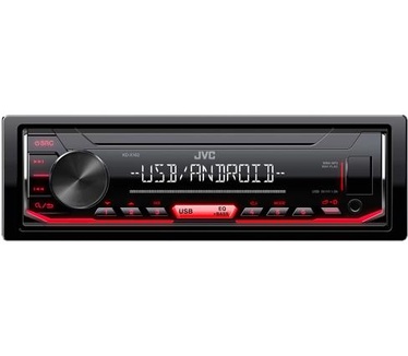 JVC KD-X162 1DIN Mechless Autoradio met Bluetooth ingebouwd. Geschikt voor iPod/iPhone