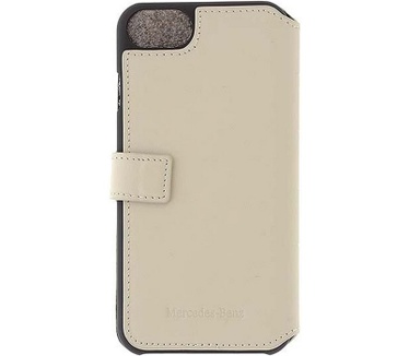 Mercedes-Benz Leather Book Case - Apple iPhone 7/8/SE/SE2 - Grijs Grijs