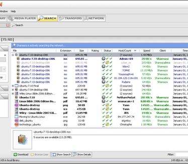 Shareaza 2.3.1.0 screenshot (481 pix)