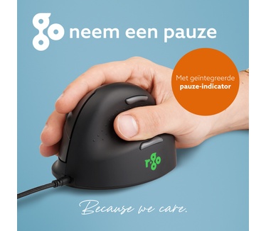 R-Go Tools Ergonomische muis R-Go HE Break met pauzesoftware, small (handlengte ˂165 mm), rechtshandig, bedraad, zwart
