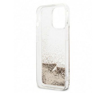 Guess Charms Liquid Glitter Case - iPhone 14 Pro (6.1") - Goud Goud