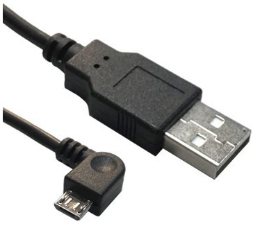 Microconnect USBABMICRO18ANG Zwart
