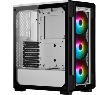 Corsair iCUE iCUE 220T RGB Tempered Glass Mid-Tower Smart Case — White