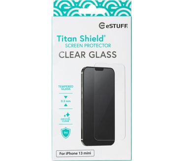 eStuff Titan Shield Clear Glass Screen Protector for iPhone 13 mini