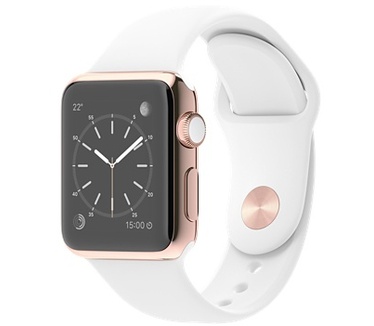 Apple Watch Edition (rozegouden pin, 38mm) Wit (Wit)