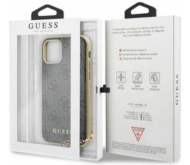 Guess 4G Charms Hard Case - Apple iPhone 11/XR (6.1") - Grijs Grijs