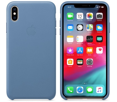 Apple iPhone Xs Max Leather Case (iPhone XS Max) Blauw