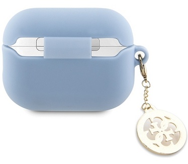 Guess Diamond Charm Silicone Apple Airpods Pro 2 (2e gen) - Blauw