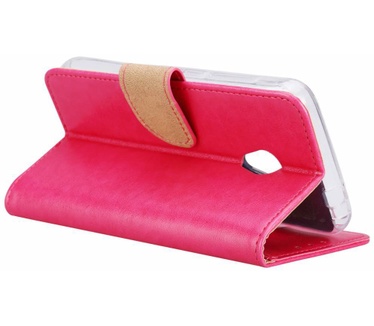 Luxe Lederen Bookcase hoesje voor de Alcatel U5 HD - Roze (Alcatel U5 HD) Roze