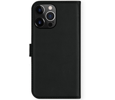 Selencia Echt Lederen Bookcase iPhone 13 Pro - Zwart