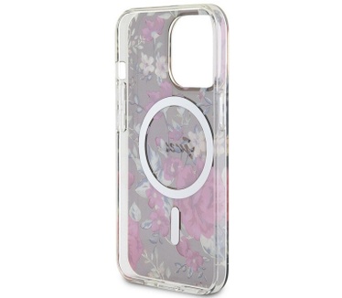 Guess Flower MagSafe Back Case - iPhone 14 Pro Max (6.7") - Khaki Bruin