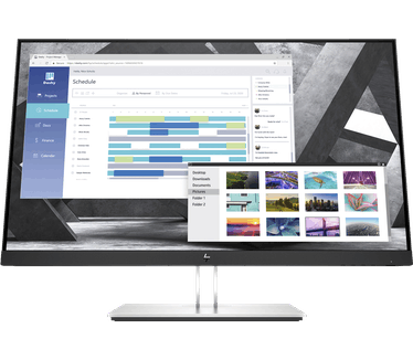 HP E27q G4 (9VG82AT, met USB, HDMI- en DP-kabels) Zwart