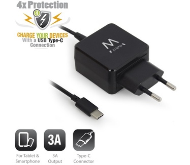Ewent EW1305 Thuislader 3A met USB Type-C connector