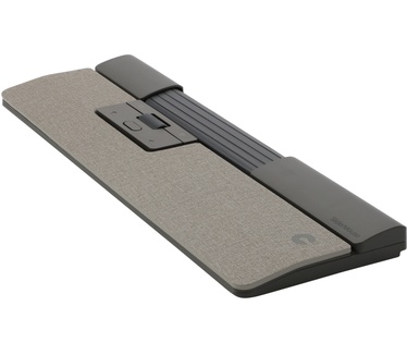 Contour Design SliderMouse Pro (bedraad) met Slim polssteun in stof Lichtgrijs