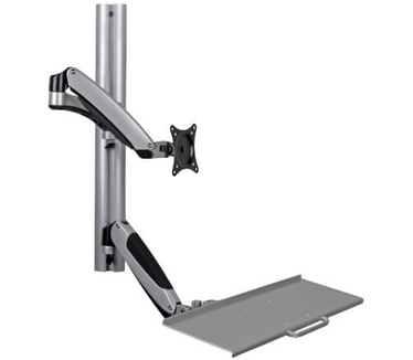 Tripp-Lite Single-Display Sit-Stand Wall-Mount Workstation with Thin-Client Mount