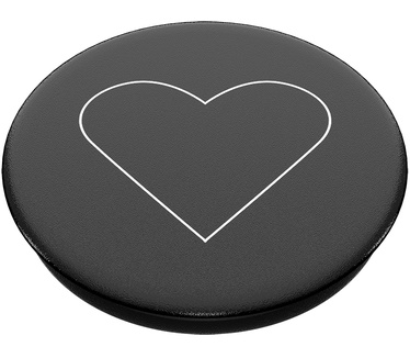 PopSockets White Heart Black