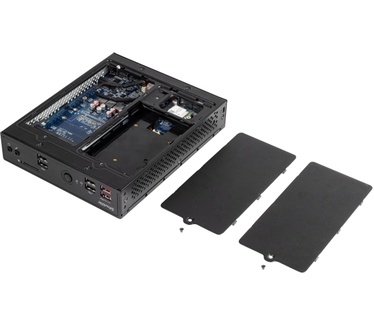 Shuttle XPC slim Fanless Slim PC met a Comet-Lake-U processor 2x SO-DIMM DDR4-2666 max. 32GB 1x2.5 1x 1.0 Gbit/s 1 x HDMI 2.0a 1 x DP 1x VGA (D-Sub) ext. 40W fanless