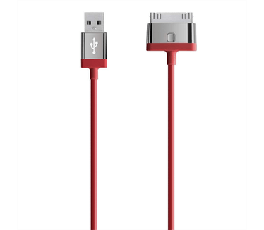 Belkin 30 pin Dock Connector naar USB kabel 2 meter - Rood