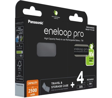 Panasonic eneloop pro HR06 +Box Oplaadbare AA batterij (penlite) NiMH 2500 mAh 1.2 V 4 stuk(s)