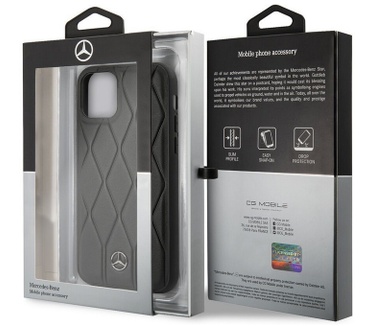Mercedes-Benz Quilted Hard Case - Apple iPhone 11 (6.1'') - Zwart  Zwart