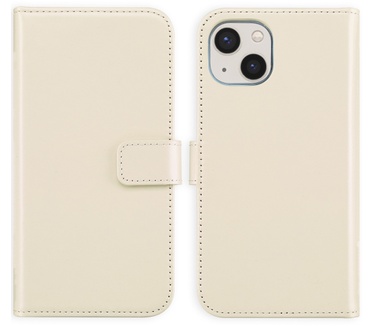 Selencia Echt Lederen Bookcase iPhone 13 - Greige